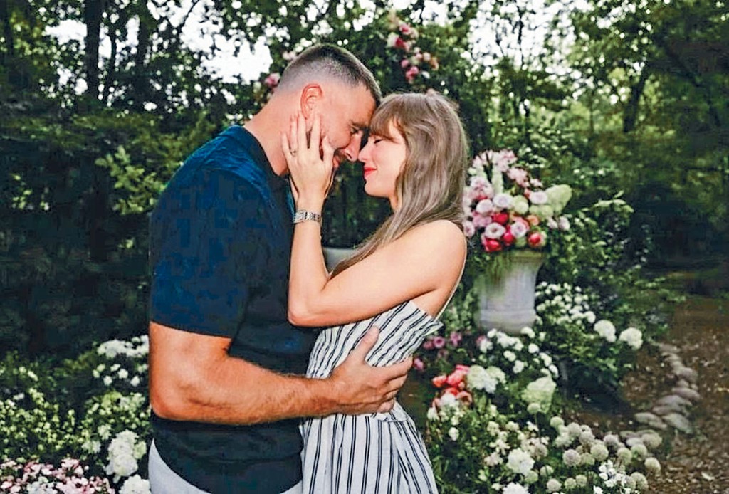 35歲樂壇天后Taylor Swift與其同齡美式足球員男友Travis Kelce宣布訂婚。