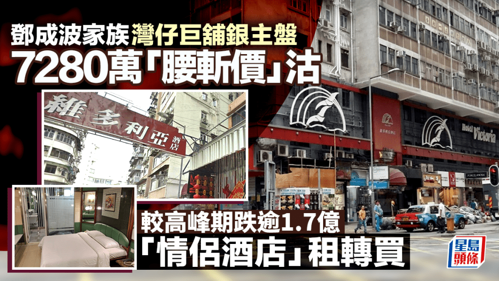 邓成波家族湾仔巨舖银主盘腰斩价沽 较高峰期蒸发逾1.7亿「情侣酒店」7280万租转买