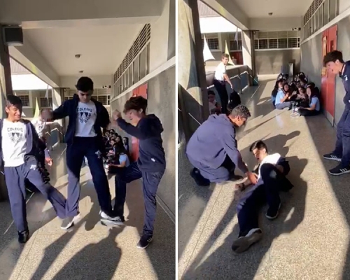 不是每項網上興起的挑戰都可以隨便參與，被稱為3人跳的挑戰其實是奪命的高危惡作劇。(網圖)