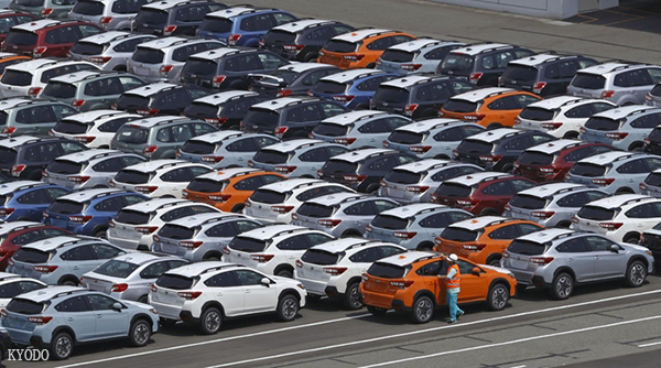 日本的汽车出口量近年减少。