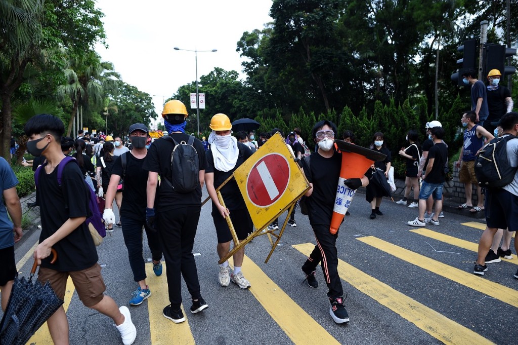 警方強烈譴責上水有暴力衝擊行為。資料圖片