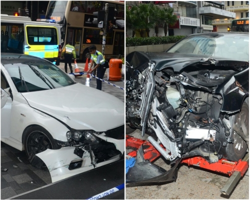 兩車車頭損毀嚴重。