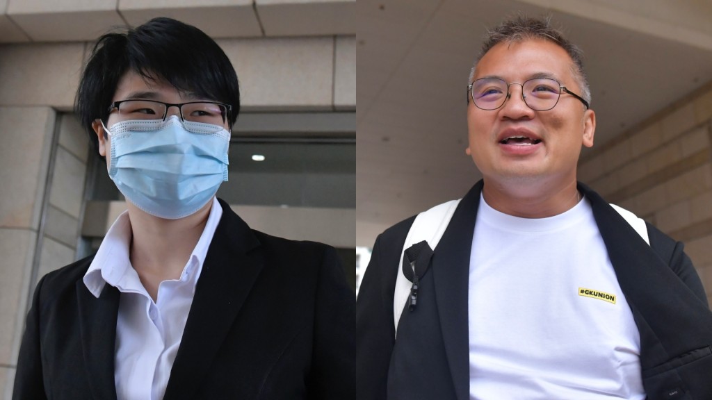 女警員梁敏儀(左)及陳朗昇(右)。陳極彰攝