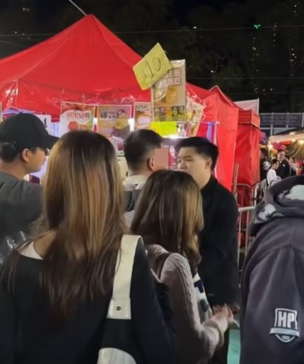 平頭男被帶到一旁，等待警員到場。fb車cam L（香港群組）影片截圖