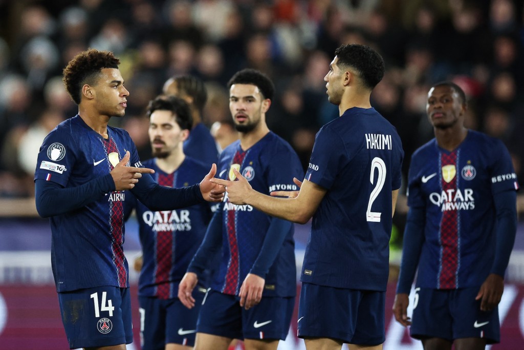 PSG 3：2戲劇反勝摩納哥。法新社