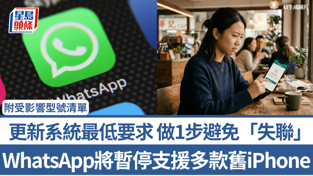 WhatsApp將暫停支援多款舊iPhone！更新系統最低要求 做1步避免「失聯」 附受影響型號清單