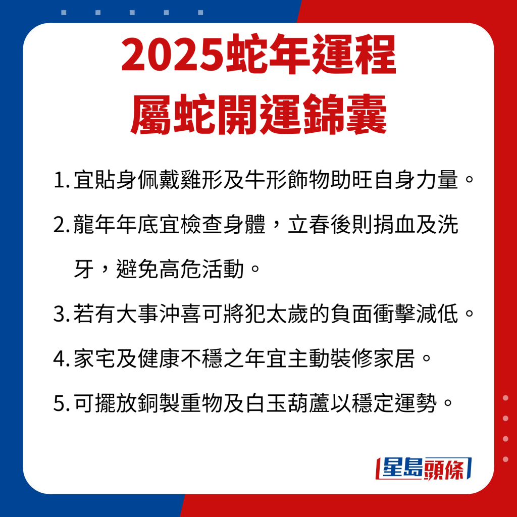 屬蛇藝人2025年蛇年運程。