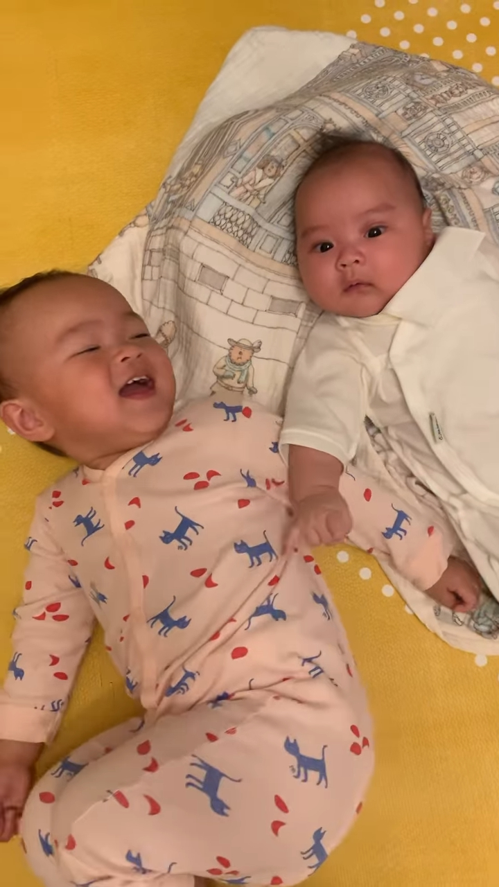 朱慧敏的一對仔女萌爆,深得網民歡心。 朱慧敏的一對仔女萌爆,深得網民歡心。