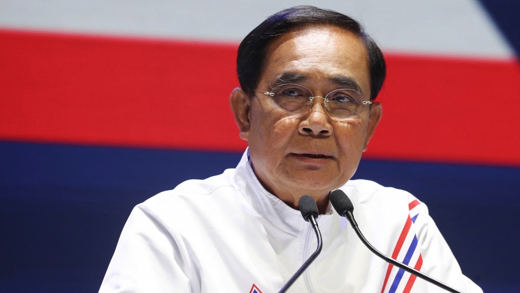 泰國現任首相巴育選前2天在曼谷作最後拉票。 路透社