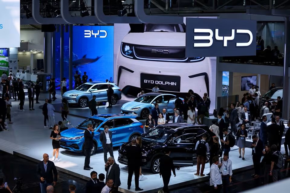 比亞廸不斷拓展其電動車的國際市場。美聯社