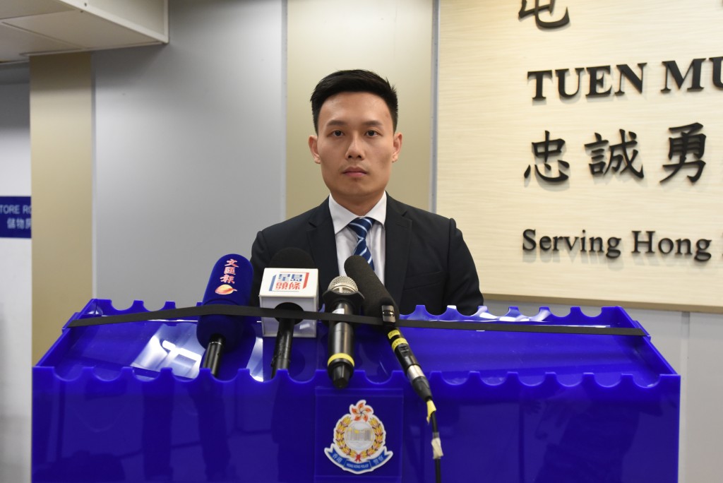 屯門警區重案組第一隊高級督察黃頌權。黃文威攝 屯門警區重案組第一隊高級督察黃頌權。黃文威攝