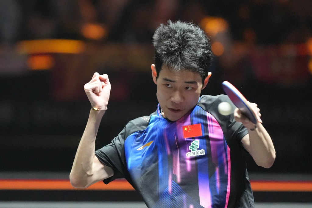 陳俊菘成為今屆乒乓亞洲盃首位出局的國家球手。新華社