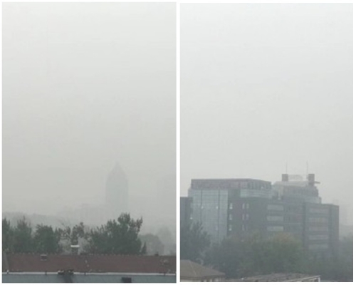 河北省气象台发布大雾橙色预警信号。网图