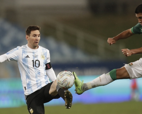 美斯尽力想带阿根廷杀入决赛。 AP