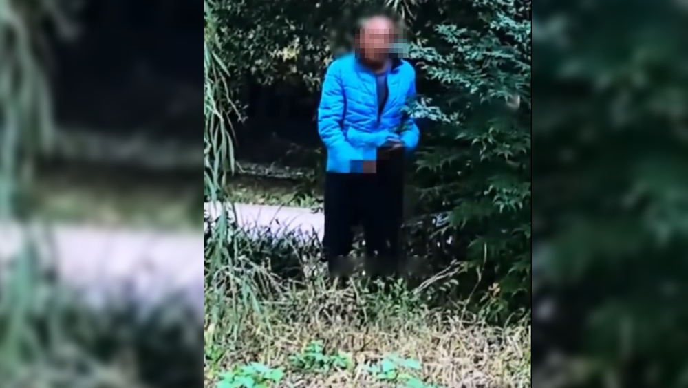 對野餐女撫弄下體挑釁20分鐘，河南老翁遭拍片斷正逃走。