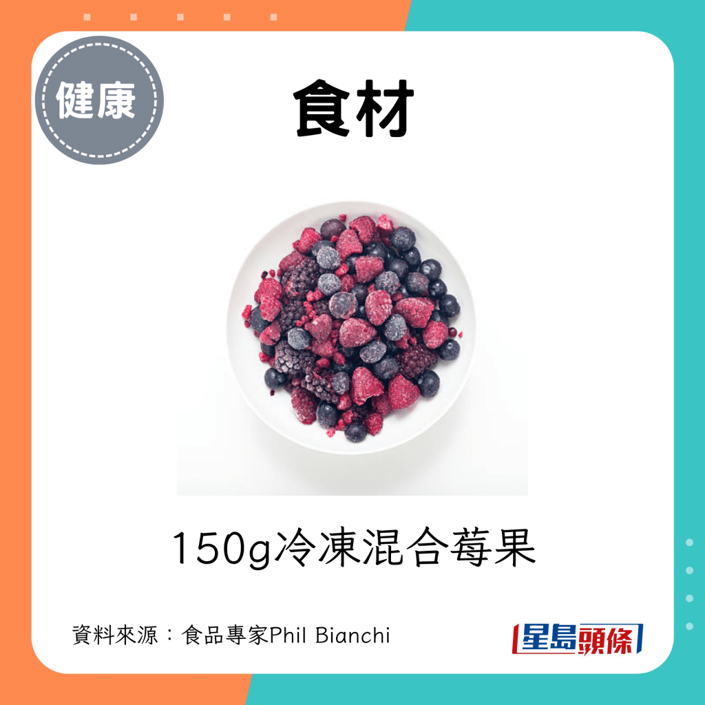 食材：150g冷冻混合莓果