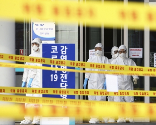 韓國改變新冠肺炎治療體系，將據病情輕重決定是否住院。AP