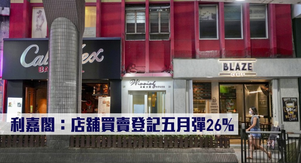 利嘉閣：店舖買賣登記五月彈26%。