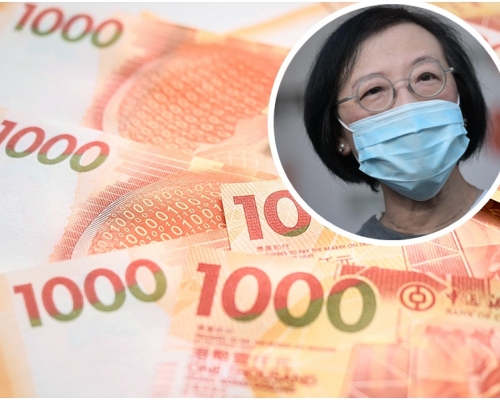 陳肇始(小圖)透露檢測後確診而又有需要的人士可獲5000元津貼,毋須審查資產。