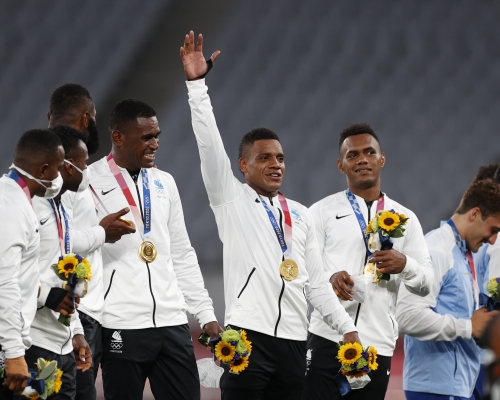 斐濟以27:12擊敗紐西蘭，成功蟬聯七欖金牌。Reuters