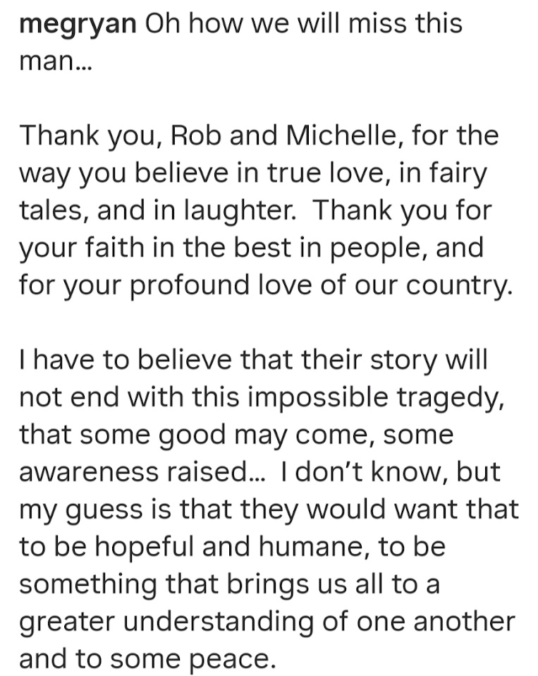 美琪發長文悼念好友洛連納夫婦。 美琪發長文悼念好友洛連納夫婦。