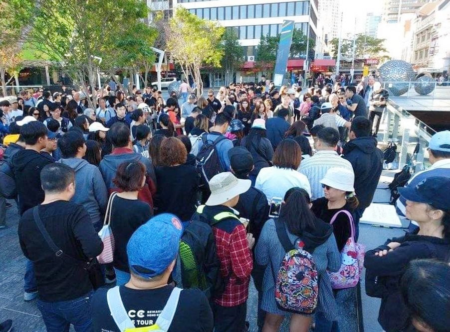 澳洲多個城市情況。「全球集氣反送中」FB圖片