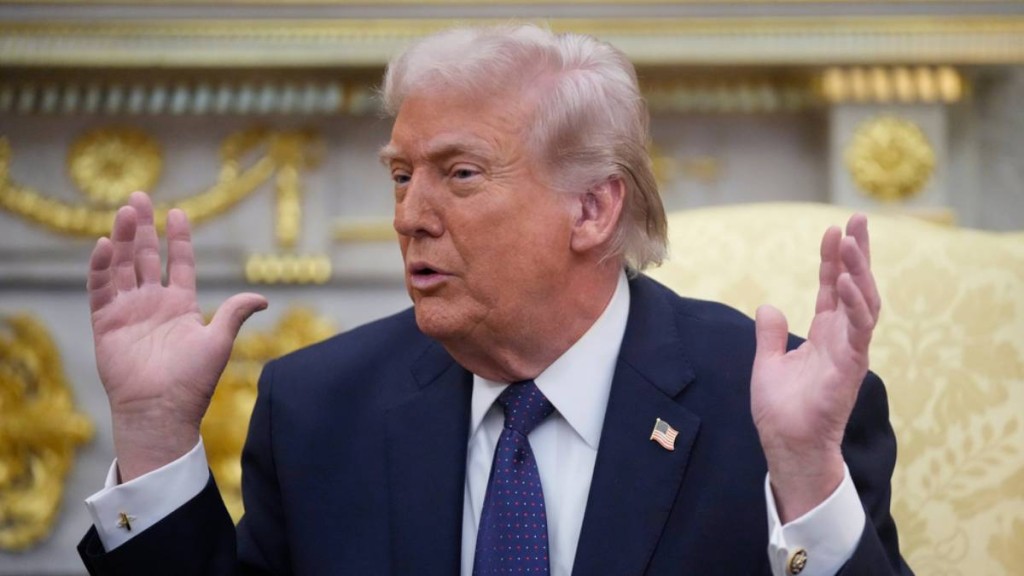 特朗普首度宣佈出席白宮記者晚宴。(美聯社)