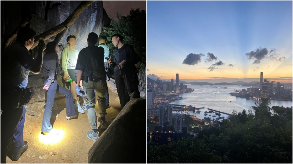 北角紅香爐峰兩旅客入夜迷路 警方無人機助尋回
