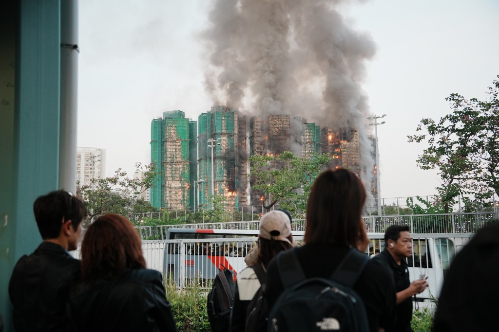 大埔宏福苑發生四級大火。汪旭峰攝