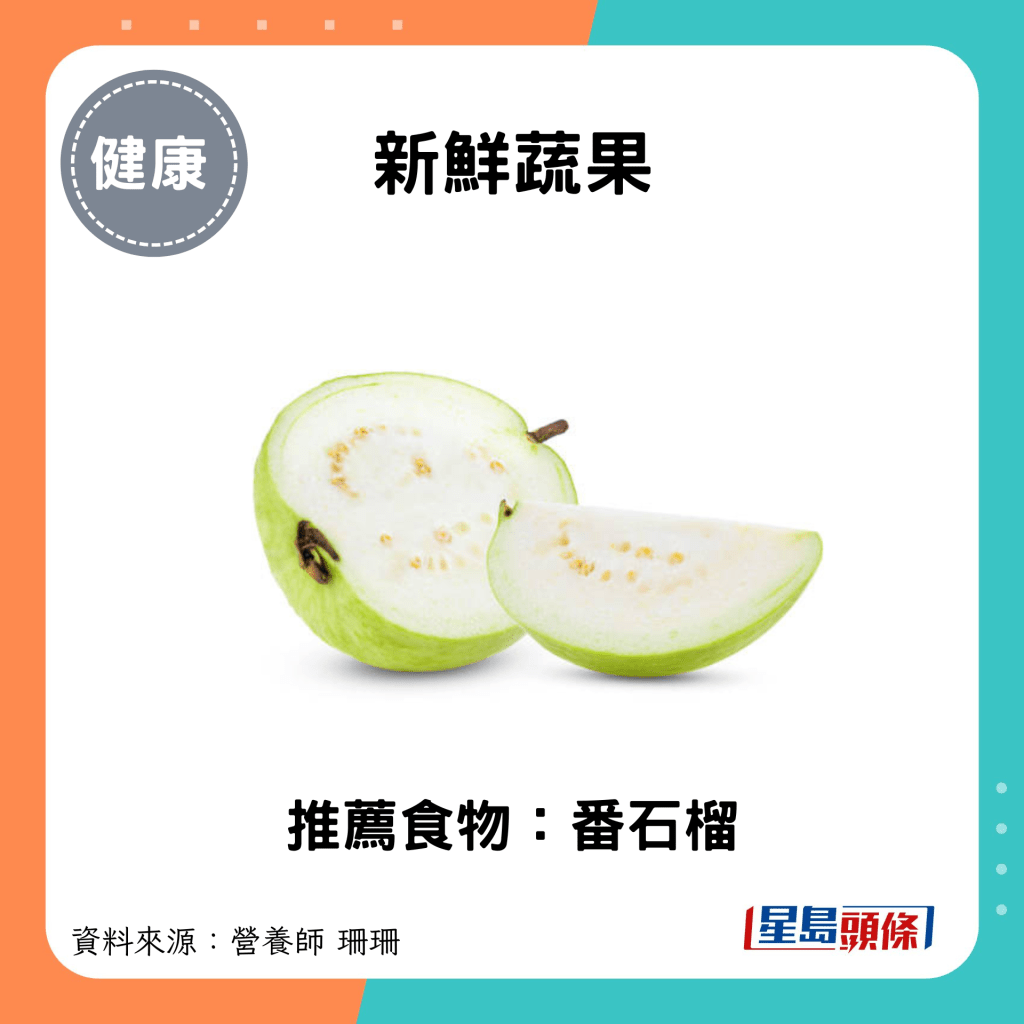 護肝食物｜新鮮蔬果：推薦食物  番石榴