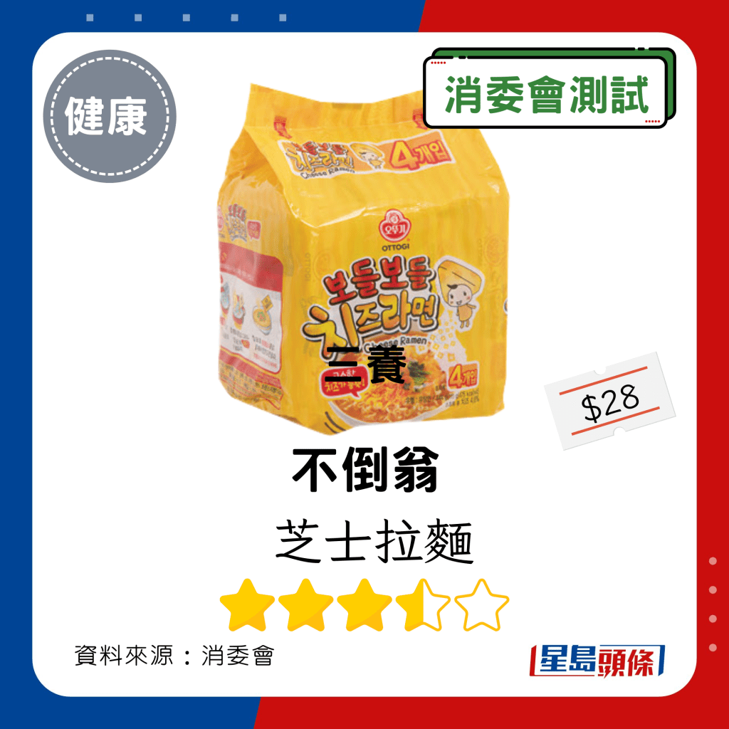 不倒翁 芝士拉麵