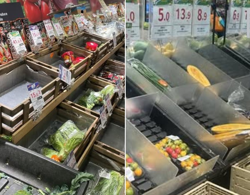 有匿名樓主昨晚8時左右在facebook群組「大埔 TAI PO」 ,上載超市菜架貨物零落的相片發帖,指「其實香港打 風真係唔會餓死㗎,可唔可以唔好咁癲呀?見到啲人成 車成車咁樣買,唔知以為呢個風球維持10日」。fb「大埔 TAI PO」截圖 有匿名樓主昨晚8時左右在facebook群組「大埔 TAI PO」 ,上載超市菜架貨物零落的相片發帖,指「其實香港打 風真係唔會餓死㗎,可唔可以唔好咁癲呀?見到啲人成 車成車咁樣買,唔知以為呢個風球維持10日」。fb「大埔 TAI PO」截圖