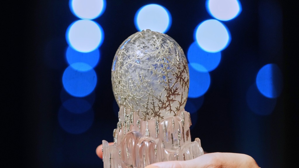 末代沙皇「冬日彩蛋」近日經佳士得以1.38億港元賣出。 美聯社 末代沙皇「冬日彩蛋」近日經佳士得以1.38億港元賣出。 美聯社