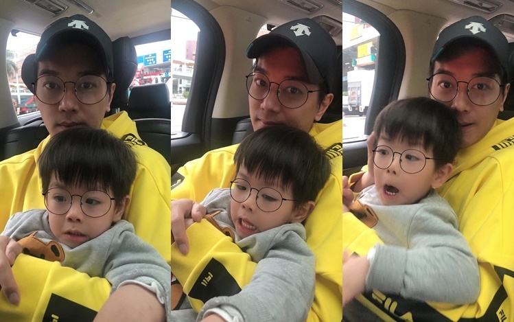 黎诺懿两父子今日终于「出关」，不过是去睇医生。