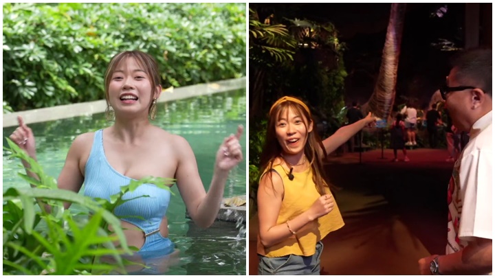 「波波」黃婧靈神乳再現   親解早前封胸之謎  遊恐龍樂園重現電影情節