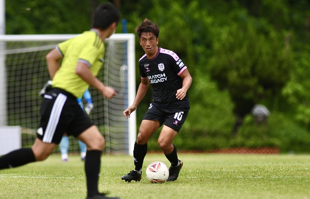 40歲的林嘉緯今場再次踢足全場。楊駿堯攝 40歲的林嘉緯今場再次踢足全場。楊駿堯攝