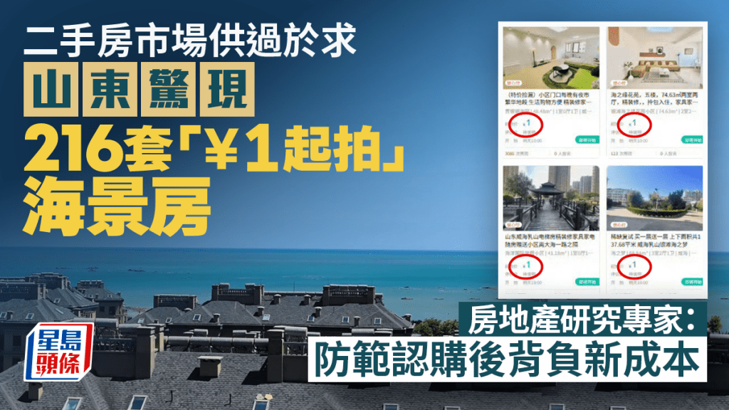 山東驚現216套「¥1起拍」海景房 精緻裝修傢俬齊全