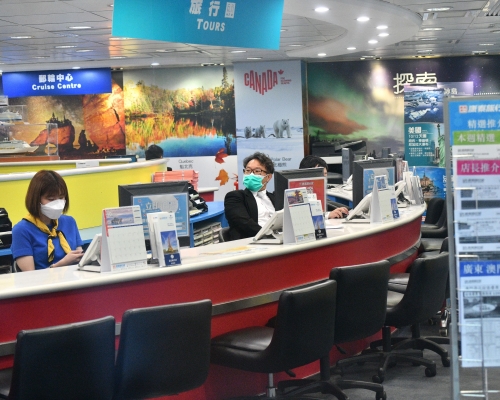 旅行代理商及從業員支援計劃和酒店業支援計劃開始接受申請。 資料圖片
