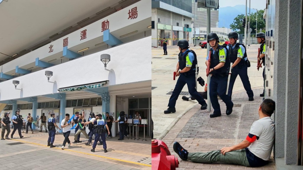 逾400警力新界北大演練 模擬應對恐襲示威金行劫匪等