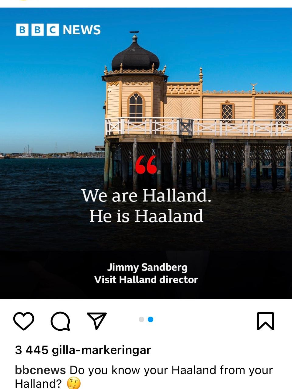 Visit Halland向传媒大吐苦水。网上图片