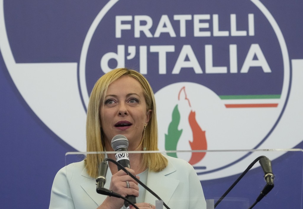 梅洛尼承諾將團結國家，會為所有意大利人民效力。AP