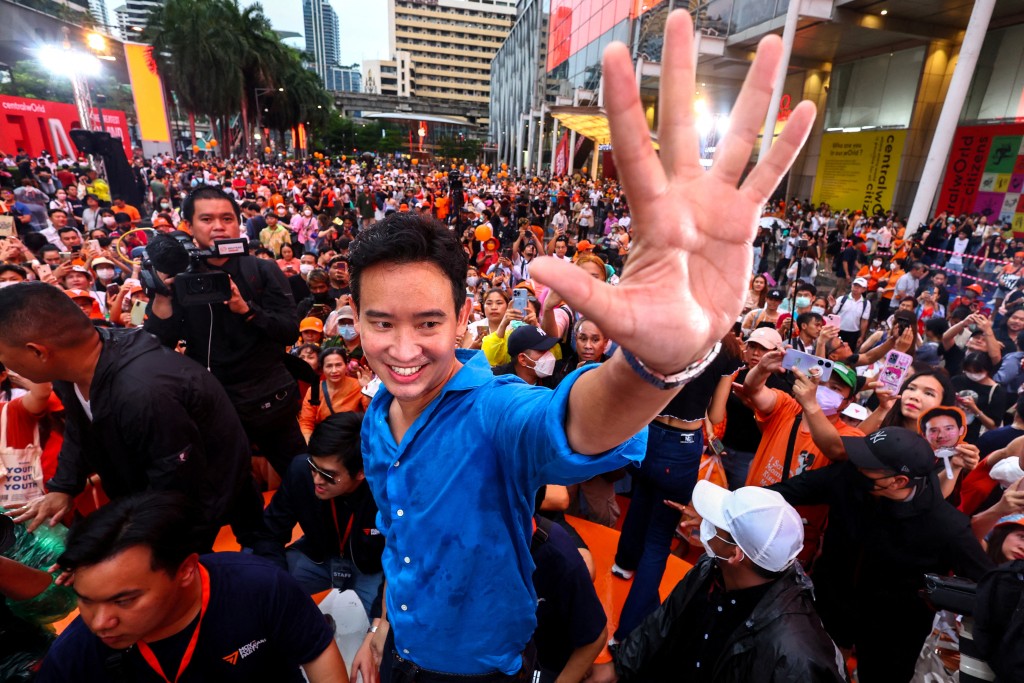 泰國將於7月13日選出新總理，前進黨黨魁皮塔呼聲最高。  路透社