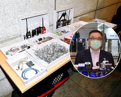 李桂華指,經調查發現有團夥合謀製作爆炸品。