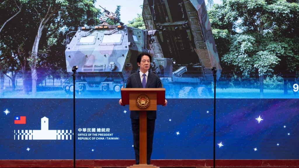 賴清德強調在大陸軍事野心下，台灣無時間內耗，呼籲儘快通過國防預算。中央社