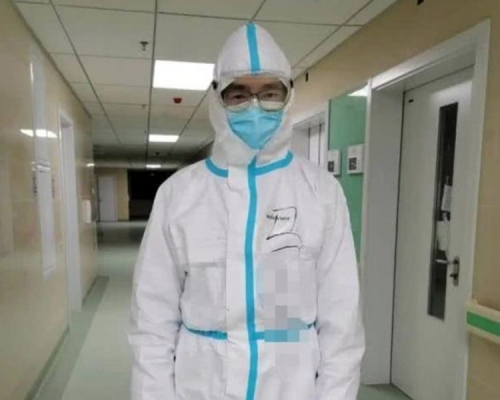 湖北抗疫醫生攜子跳樓自殺,官方指是與其妻發生家庭矛盾所致。(網圖)