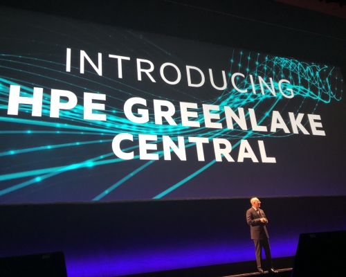 HPE主席兼行政總裁Antonio Neri介紹HPE GreenLake Central方案。