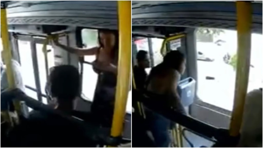 巴西擠擁巴士高速掟彎甩窗，26歲女乘客跌出路面撞頭亡。 X@salto_informa