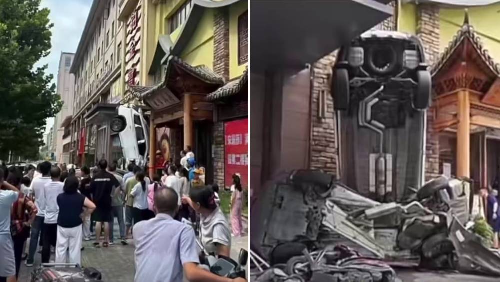 湖北一汽車失控撞牆，致1死2傷。