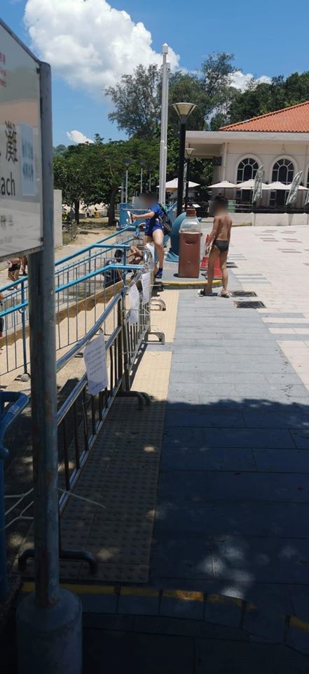 「跨欄」入泳灘。港九拯溺員工會FB