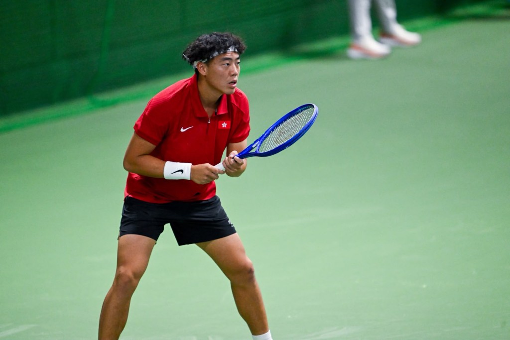 黃澤林亞運首戰輕鬆取勝。劉駿軒攝 黃澤林亞運首戰輕鬆取勝。劉駿軒攝